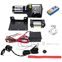 Cabrestante Electrico 12V 3000Lb(1360Kg) Cuerda 15m para Barcos Coche ATV SUV Camión con Gancho Cabestrante Mando de…